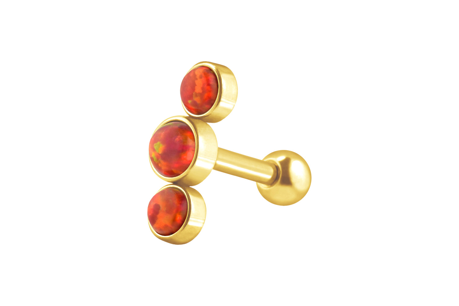 Chirurgenstahl Ohrpiercing 3 SYNTHETISCHE OPALE ++SALE++